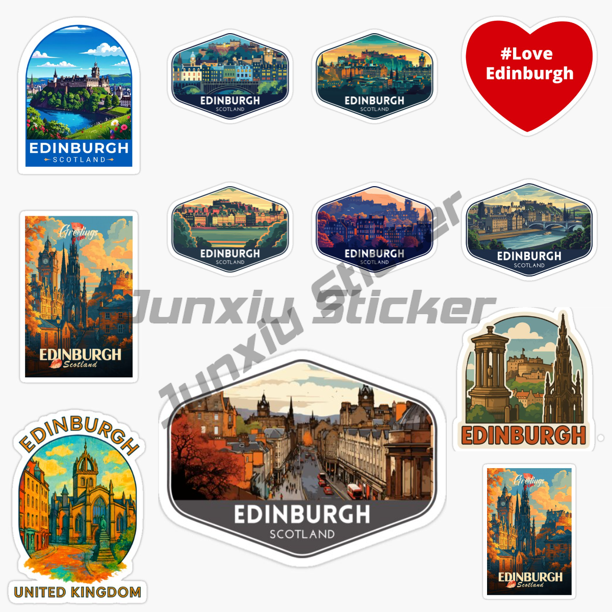 Car Accessories Edinburgh - EDINBURGH SCOTLAND Landscape Car Sticker Self