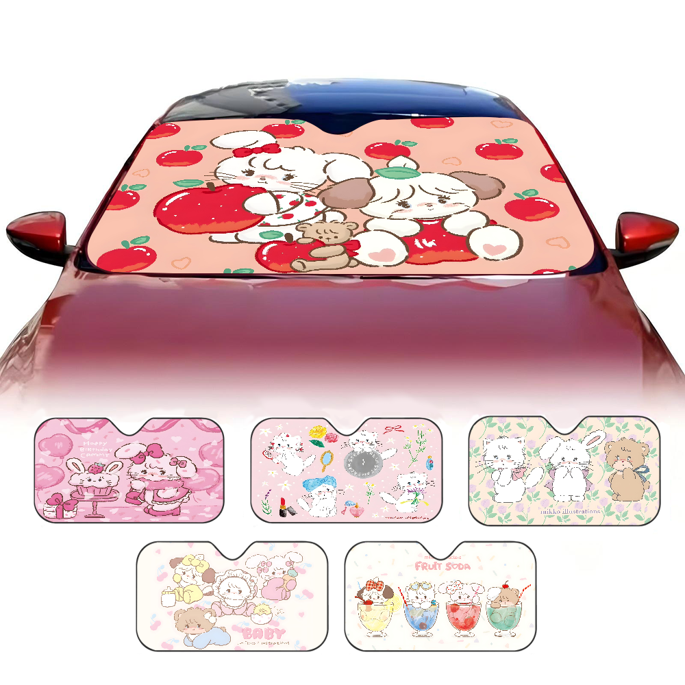 Car Accessories Window - Mikko Anime Cartoon Car Sunshade Front