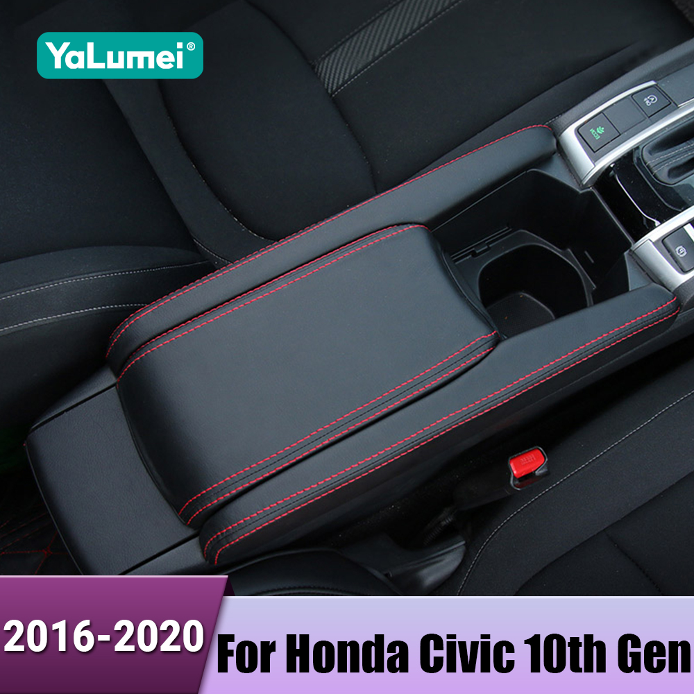 Car Accessories Honda - Leather Car Center Console Armrest Box