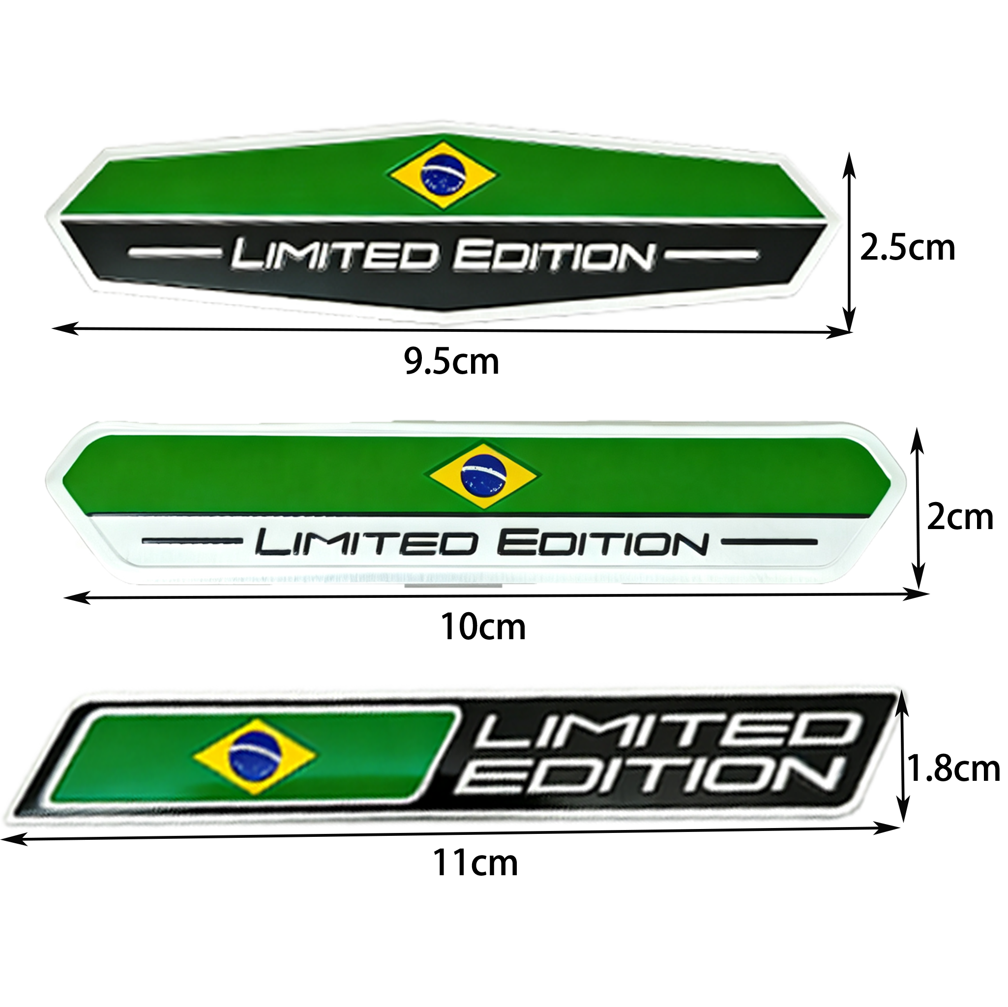 Car Accessories Bahrain - Brazil Flag Aluminum Car Stickers Brazilian