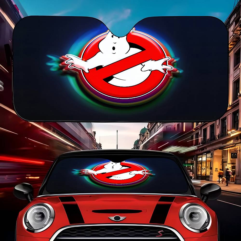 Car Accessories Window - G-Ghostbusters Black Car Sun Shade Front