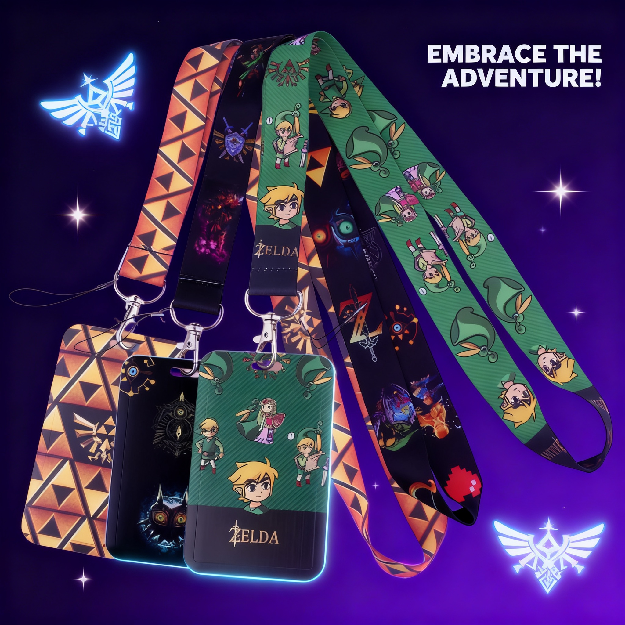 Car Accessories Phone Holder - Cartoon Game Lanyards for Key Neck