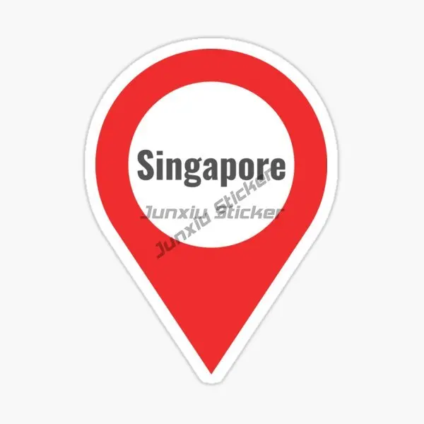 Singapore Flag Map Merlion Sce - Car Accessories Singapore avis et prix