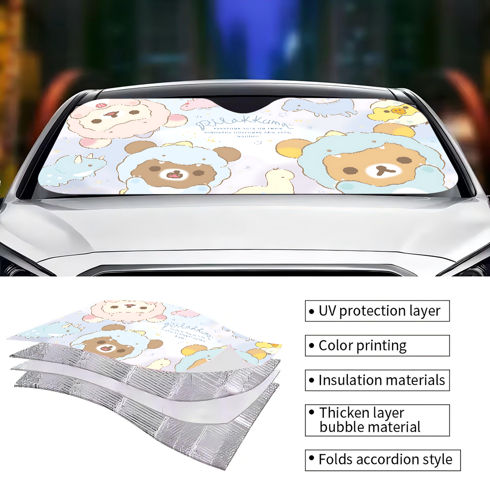 Kawaii Rilakkuma Bear Windshie - Car Accessories Window avis et prix