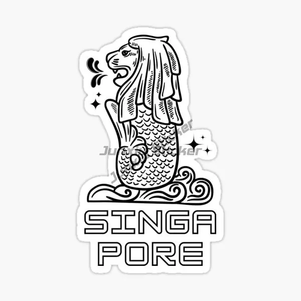 Singapore Flag Map Merlion Sce - Car Accessories Singapore avis et prix