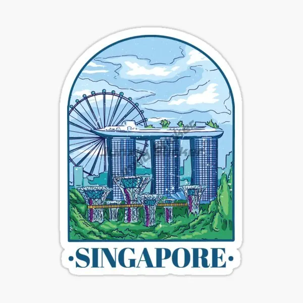 Singapore Flag Map Merlion Sce - Car Accessories Singapore avis et prix