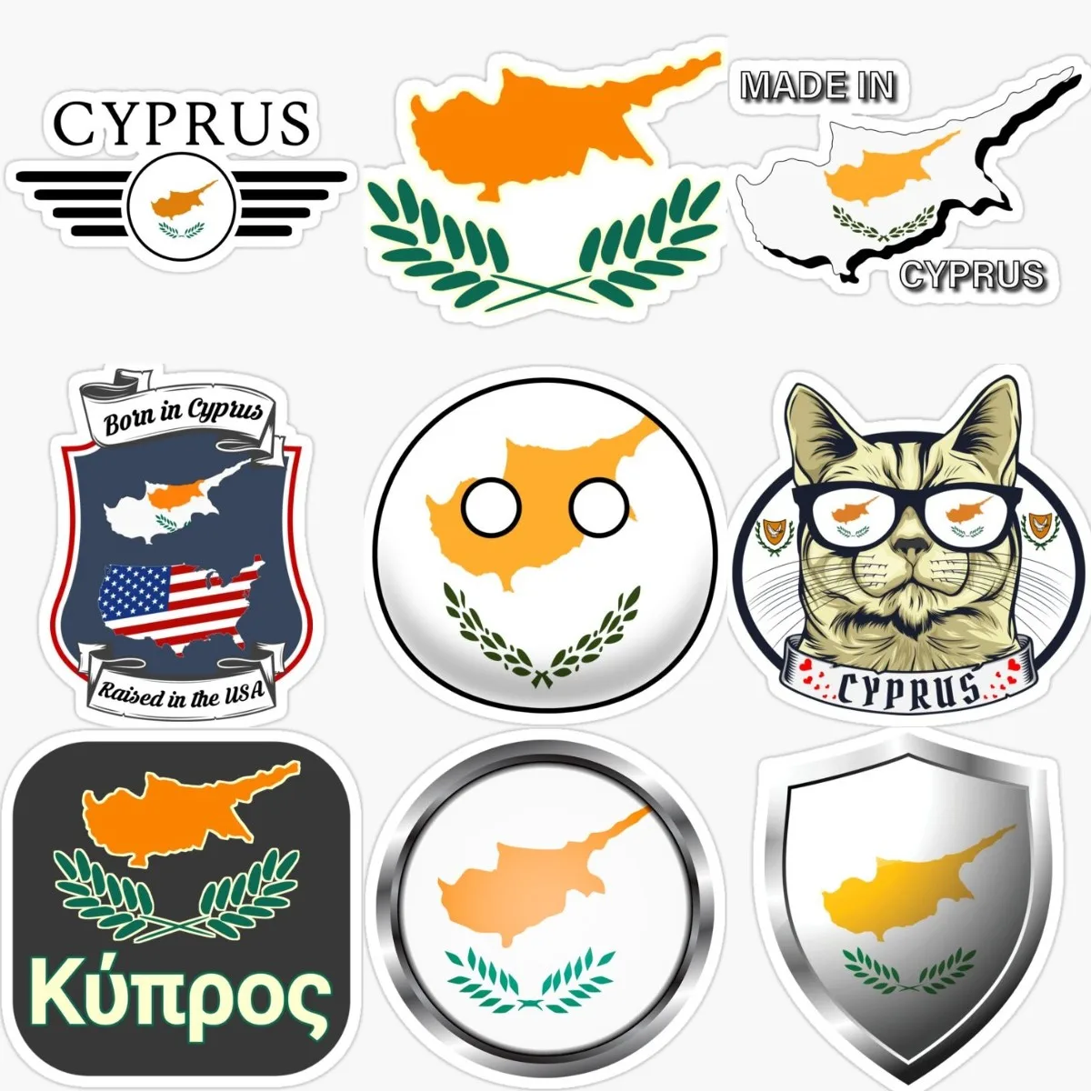 Creative Cyprus Flag Map Water - Car Accessories Cyprus avis et prix