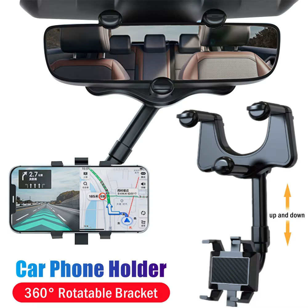 Adjustable Car Rearview Mirror - Car Accessories Phone Holder avis et prix
