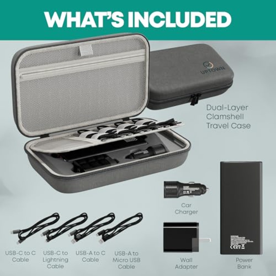 Travel Charging Kit: 10, 000mA - Car Cable Organizer avis et prix