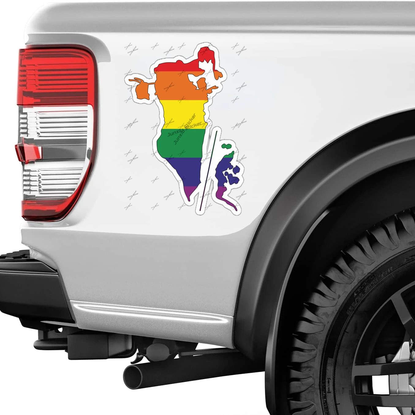 Bahrain Gay Rainbow outline Fl - Car Accessories Bahrain avis et prix