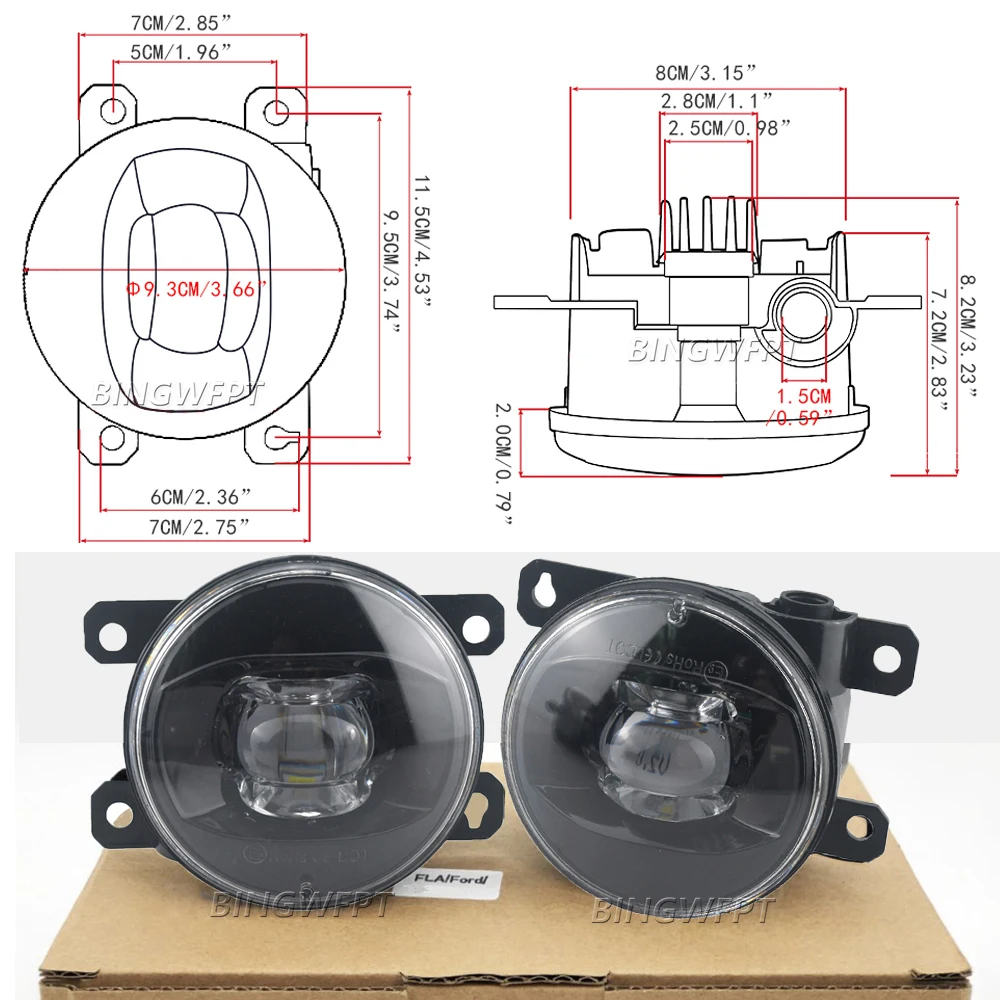 Car LED Lens Fog Lights H11 12 - Car Accessories Xl avis et prix