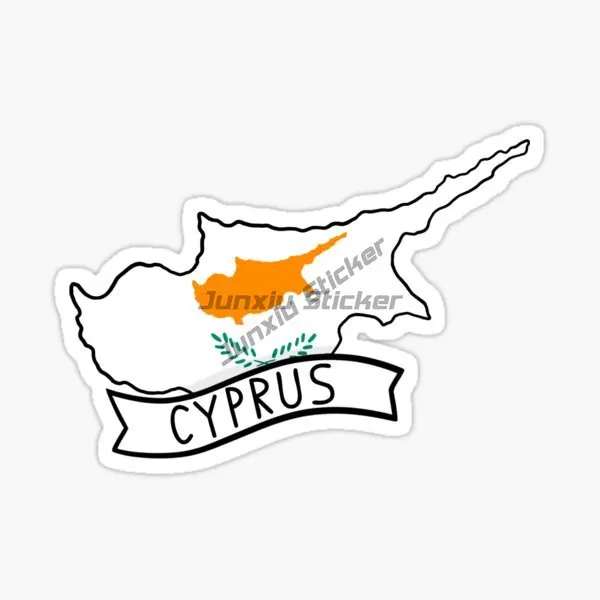 Creative Cyprus Flag Map PVC W - Car Accessories Cyprus avis et prix