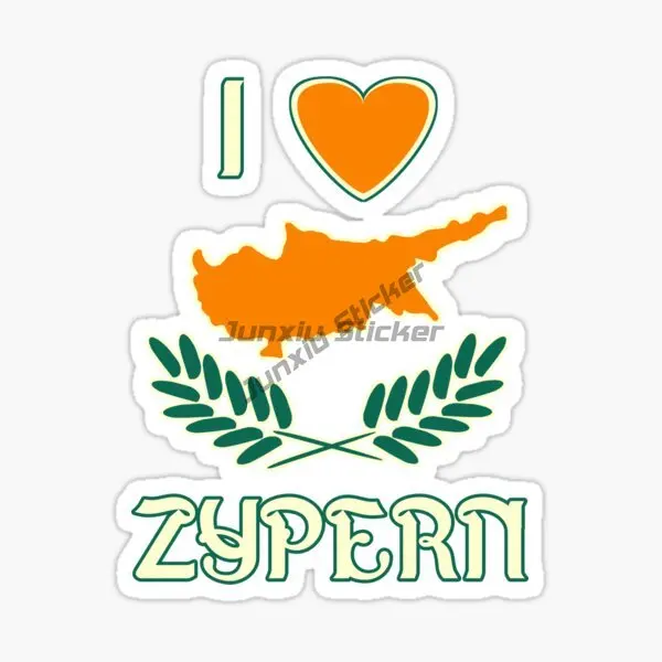 Creative Cyprus Flag Map PVC W - Car Accessories Cyprus avis et prix