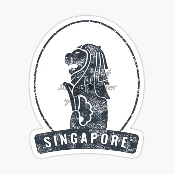 Singapore SG Flag Map Merlion  - Car Accessories Singapore avis et prix