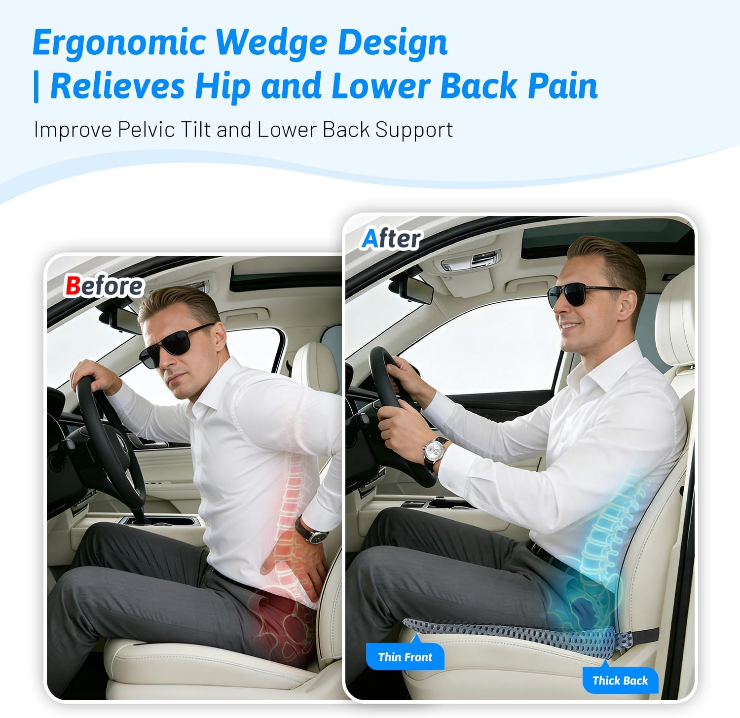 Cushion Non Slip Orthopedic Me - Car Seat Cushion Memory Foam avis et prix