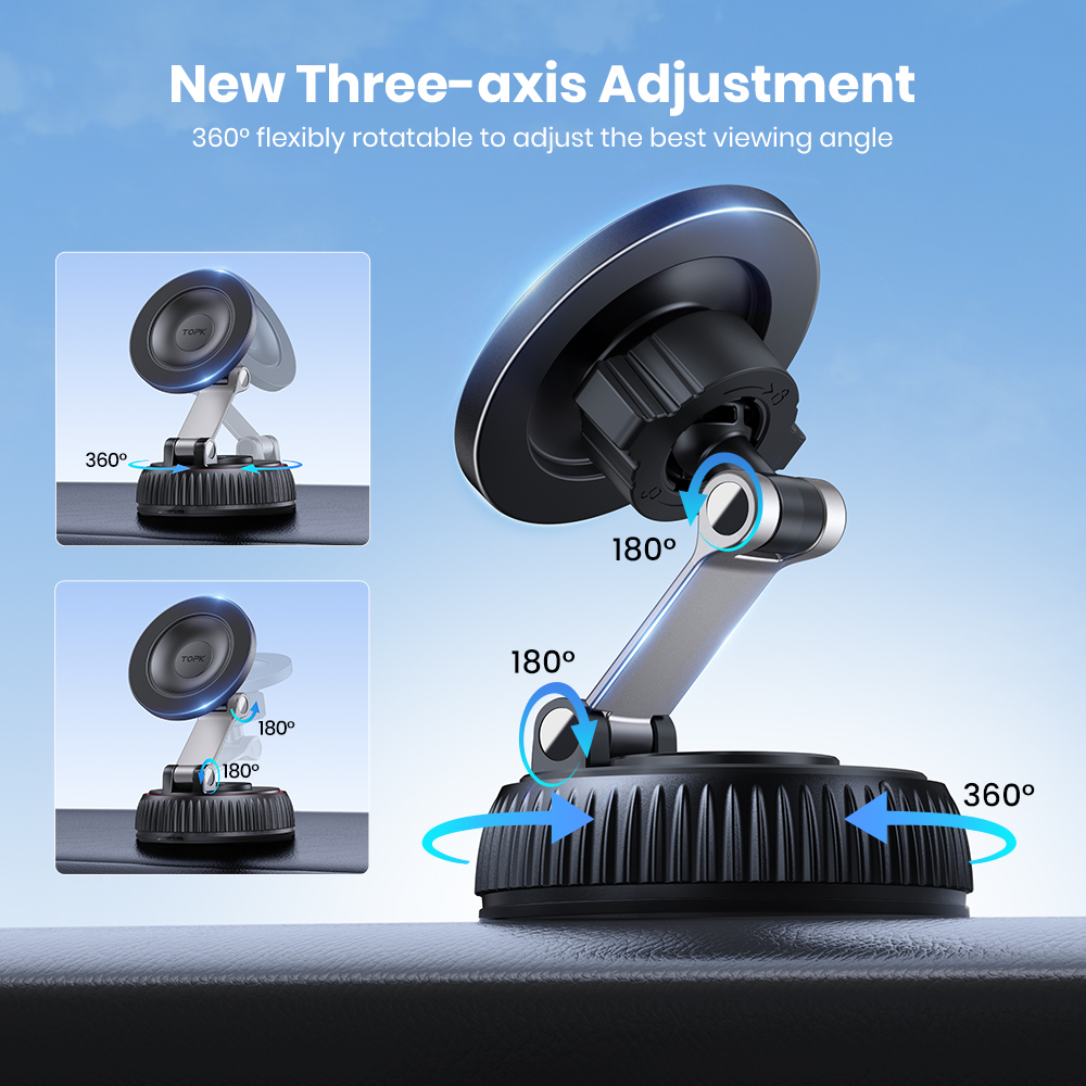 TOPK Magnetic Car Phone Mount  - Car Accessories Phone Holder avis et prix