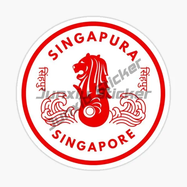 Singapore Flag Map Lion Creati - Car Accessories Singapore avis et prix