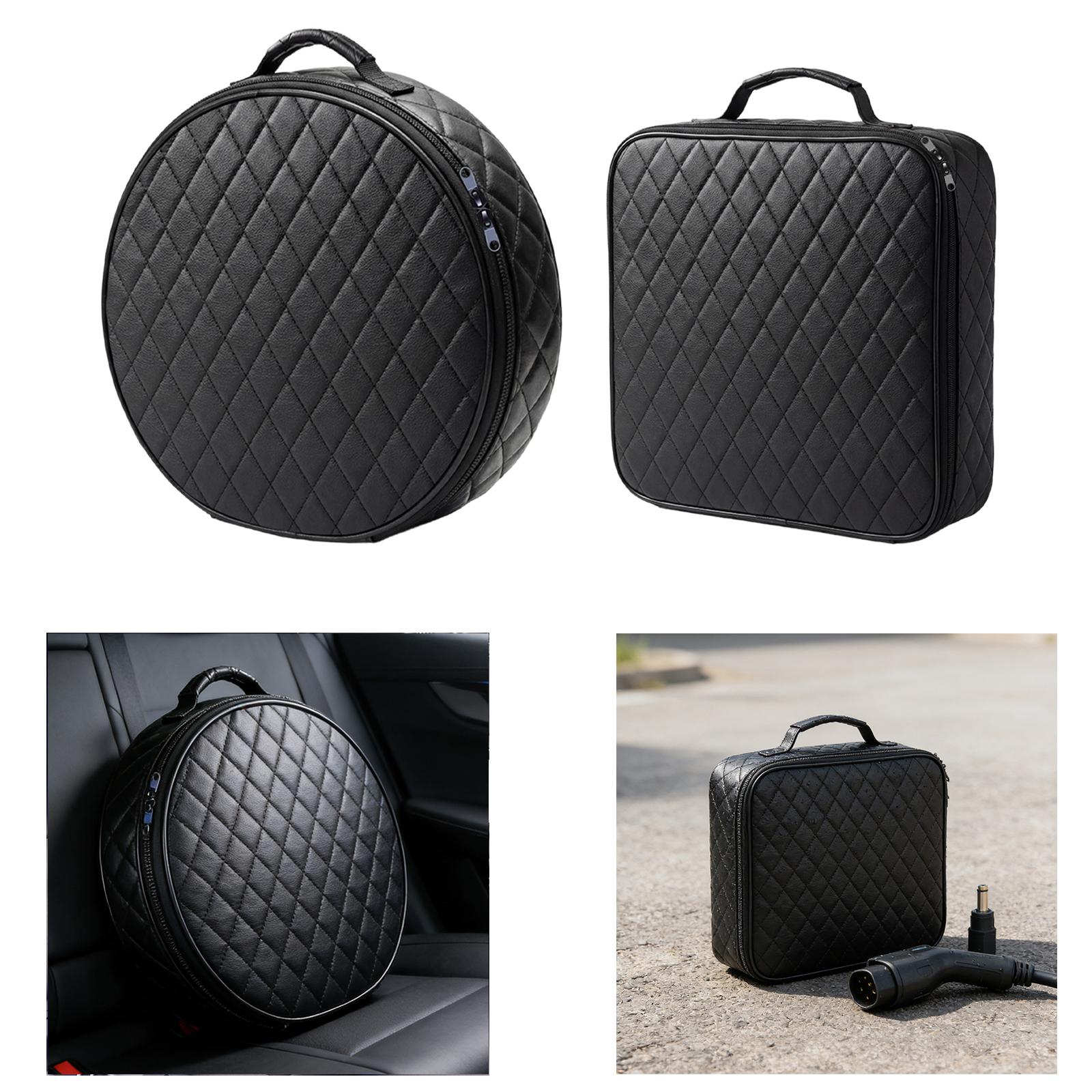 Car Charging Cable Bag PU Leat - Car Cable Organizer avis et prix