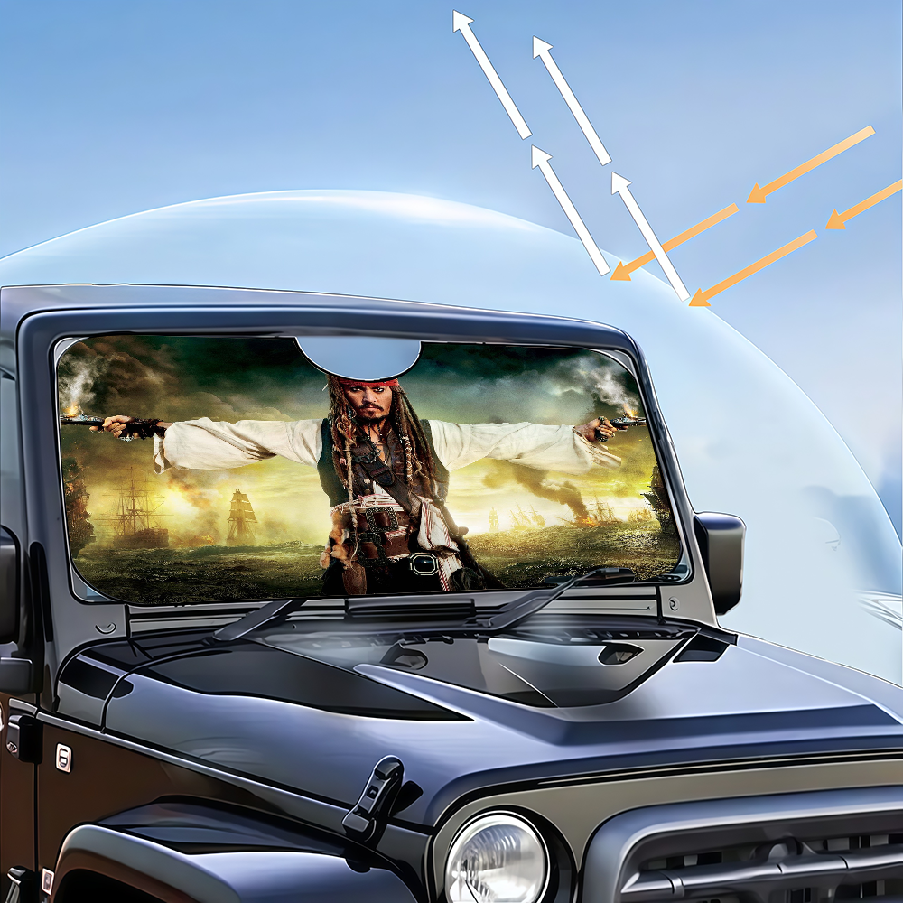 Jack Sparrow Car Sunshade Wind - Car Accessories Window avis et prix