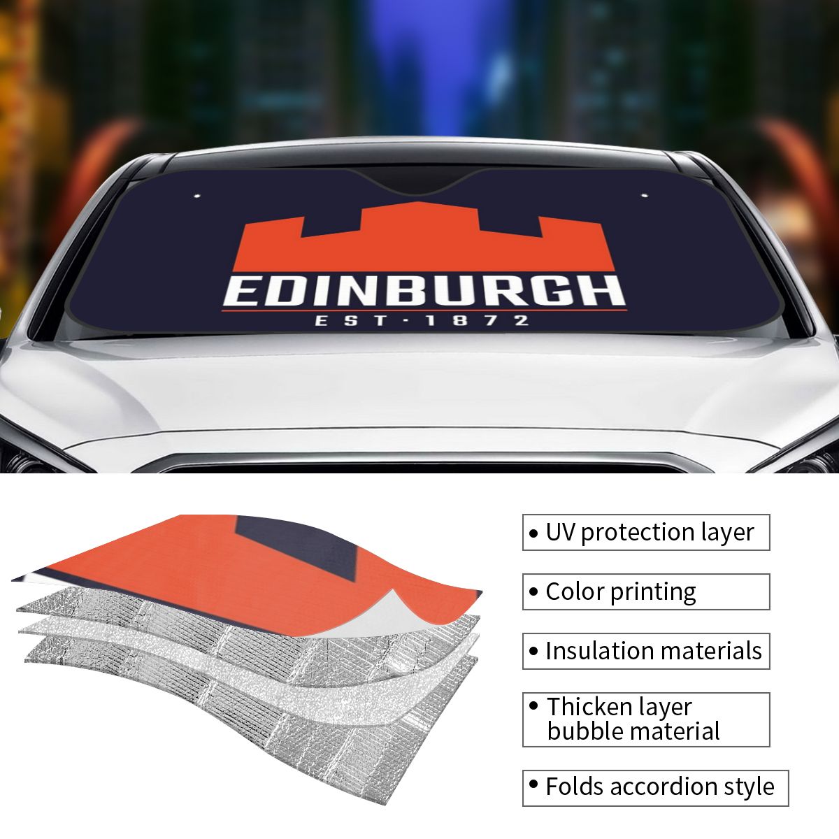 The Edinburgh Rugby Logo 2 Sun - Car Accessories Edinburgh avis et prix