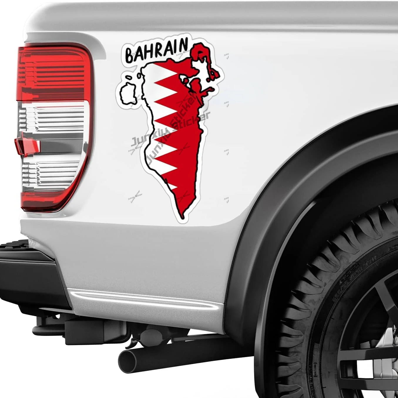 Bahrain outline with Flag Viny - Car Accessories Bahrain avis et prix