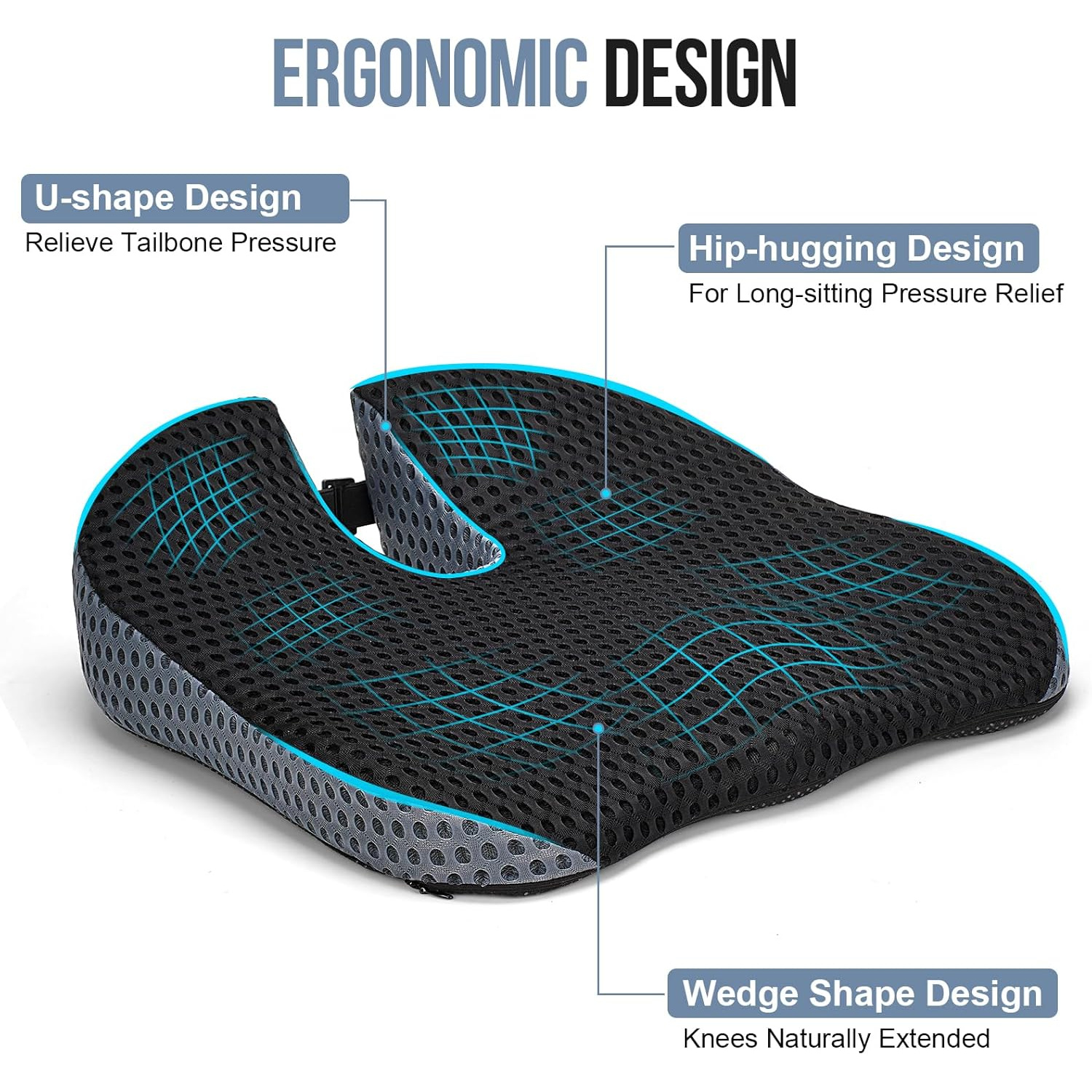 Memory Foam Car Wedge Seat Cus - Car Seat Cushion Memory Foam avis et prix
