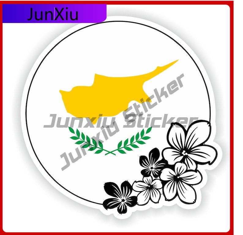 Cyprus Round Flag Flower Stick - Car Accessories Cyprus avis et prix