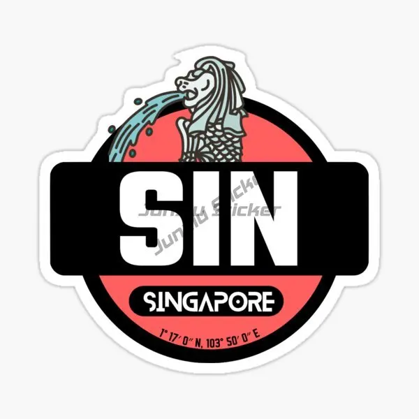 Singapore Flag Map Merlion Emb - Car Accessories Singapore avis et prix
