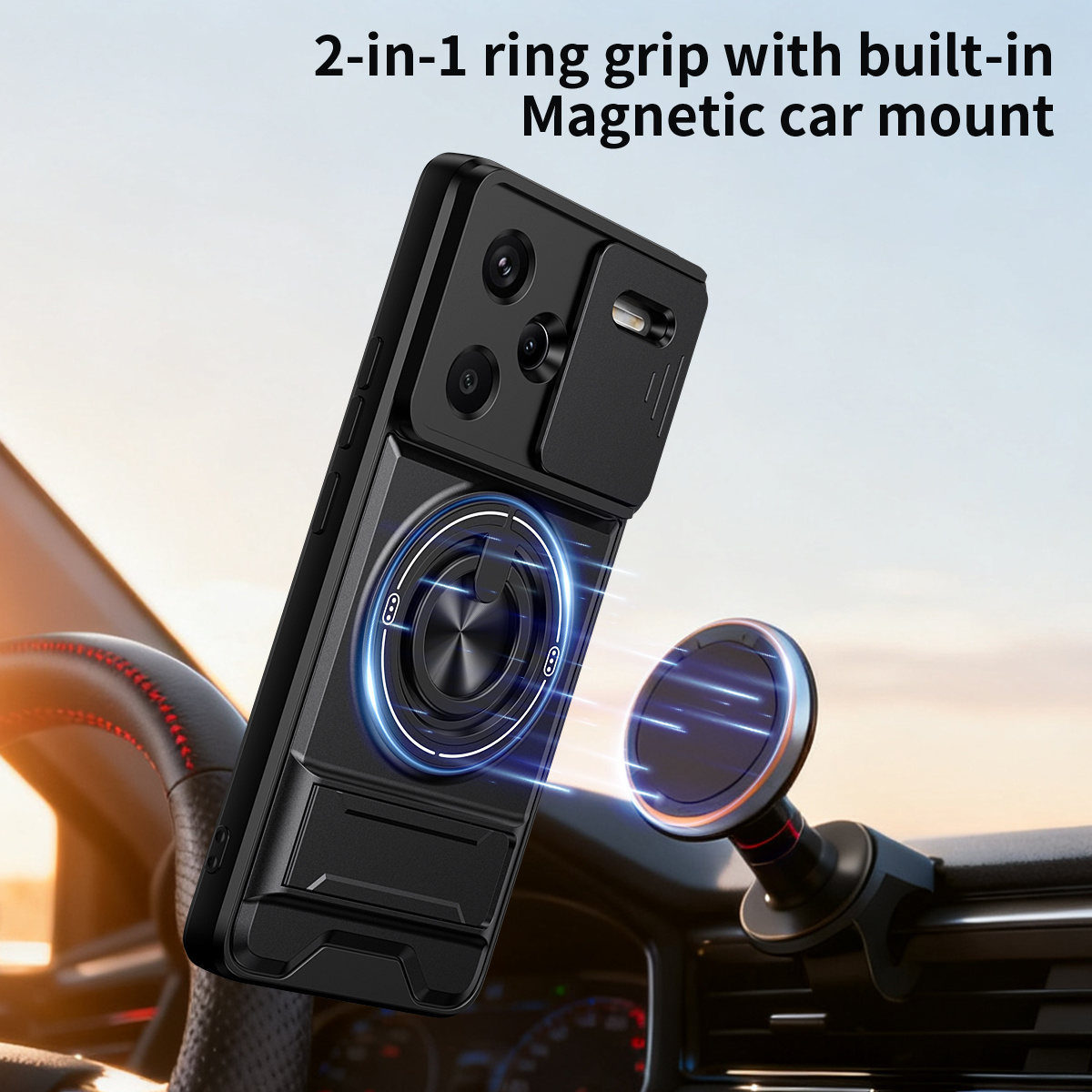 Lens Slide Camera Phone Case f - Car Accessories Phone Holder avis et prix