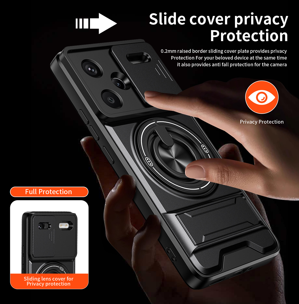 Lens Slide Camera Phone Case f - Car Accessories Phone Holder avis et prix