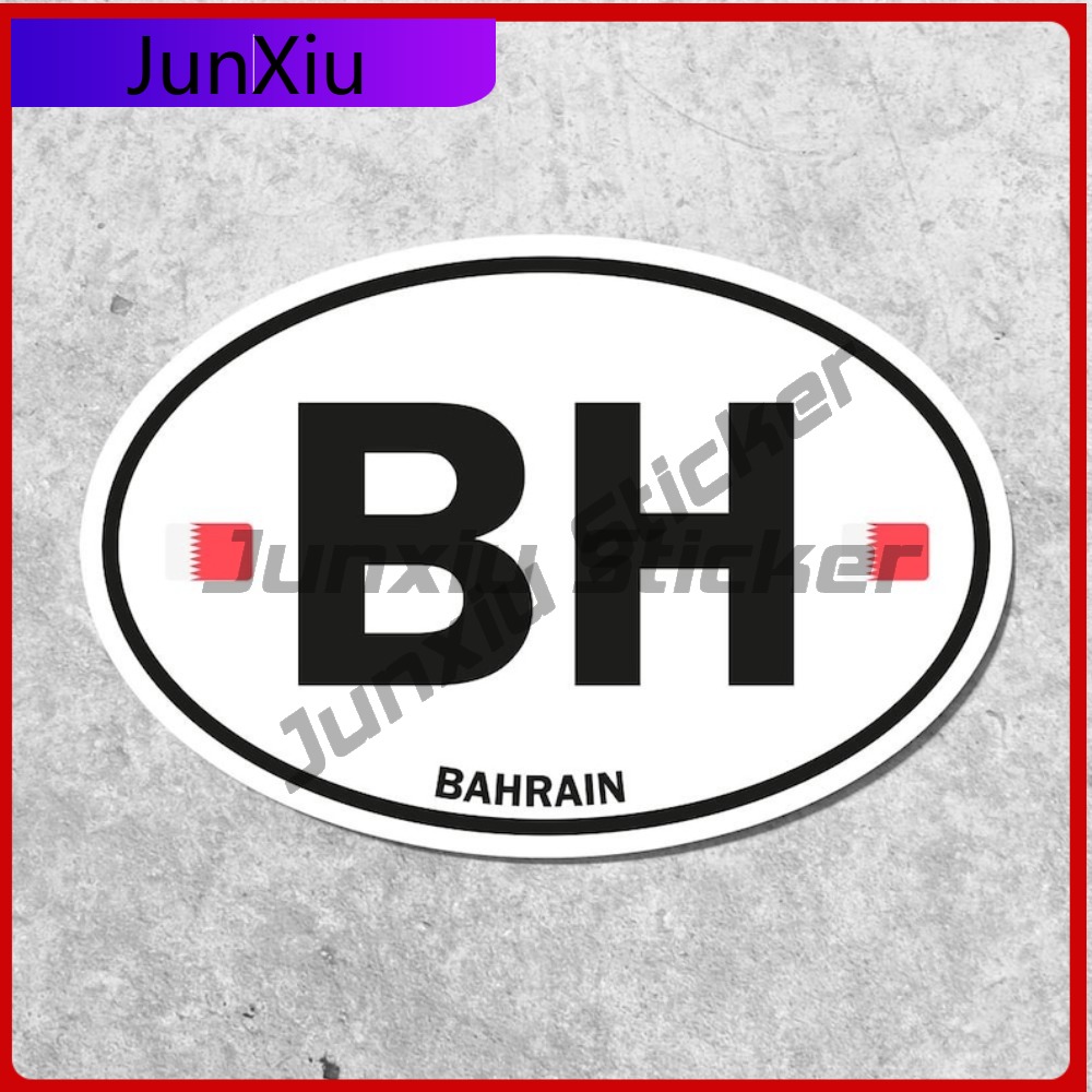 Bahrain Flag Sticker Oval-shap - Car Accessories Bahrain avis et prix