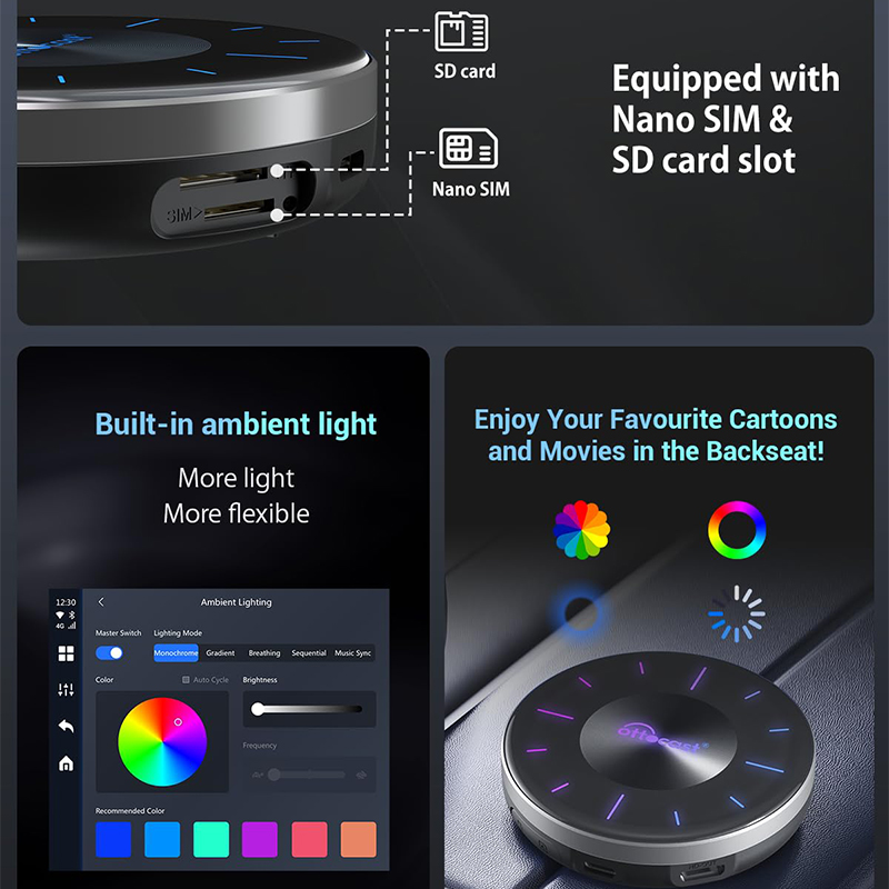 OTTOCAST P3 CarPlay AI Box Wir - Car Accessories Youtube avis et prix