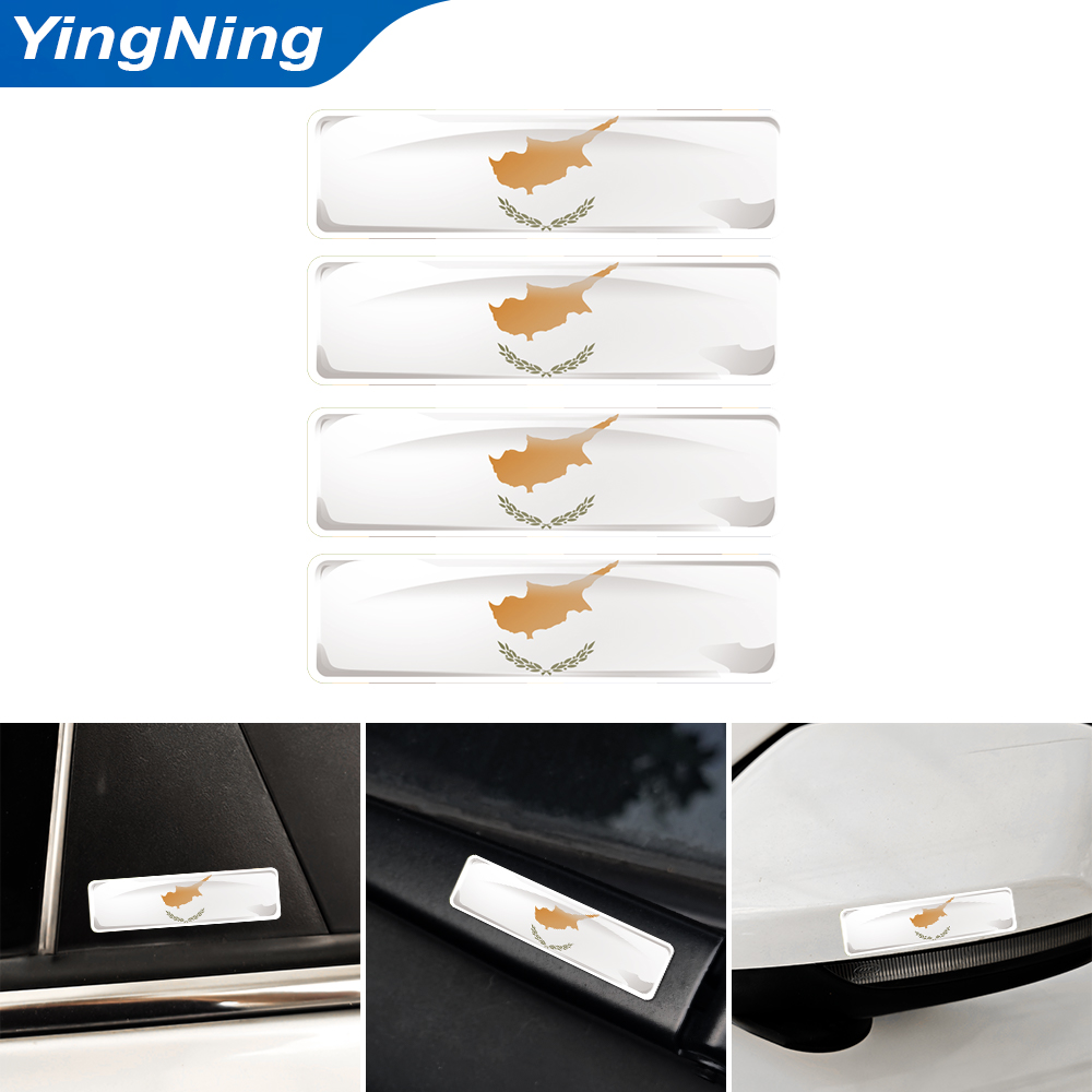 4PCS Cyprus Flag Sticker 3D Do - Car Accessories Cyprus avis et prix