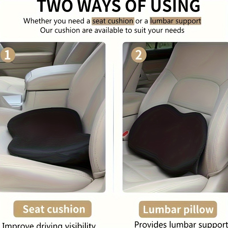 2-in-1 Car Seat Cushion Lumbar - Car Seat Cushion Memory Foam avis et prix